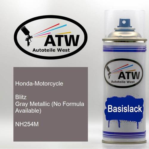 Honda-Motorcycle, Blitz Gray Metallic (No Formula Available), NH254M: 400ml Sprühdose, von ATW Autoteile West.
